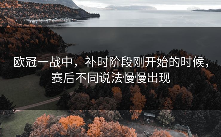 欧冠一战中，补时阶段刚开始的时候，赛后不同说法慢慢出现